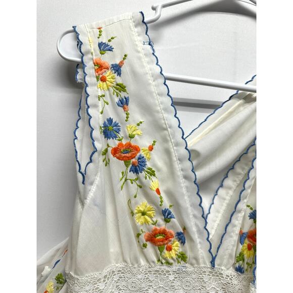 Vintage Gilead White Embroidered Nightgown & Robe Set Medium Cottagecore Lace - Picture 8 of 16